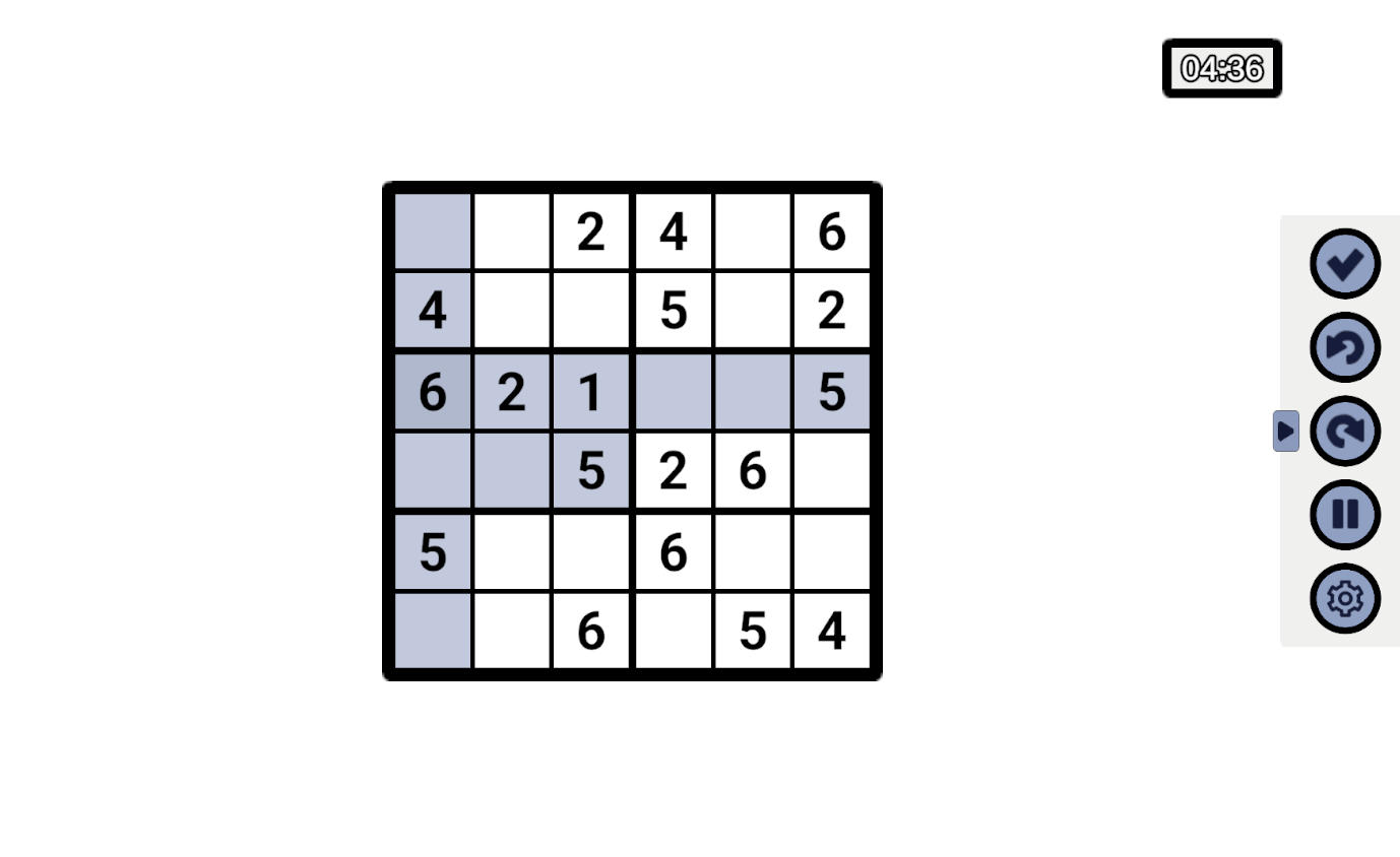 6x6 Sudoku